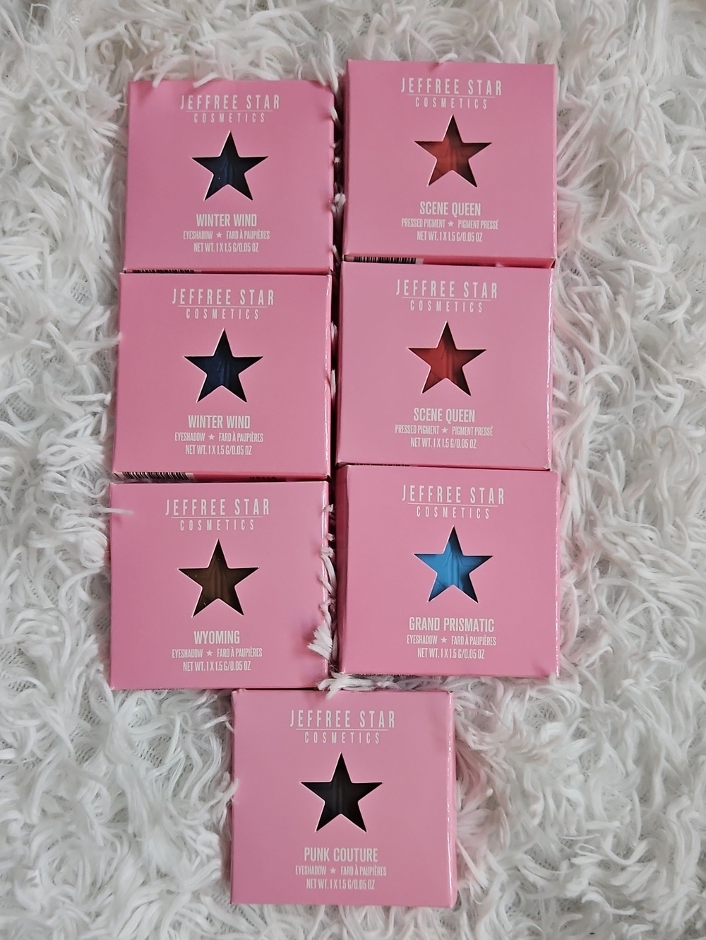 7 NEW JEFFREE STAR ARTISTRY EYESHADOW SINGLES BUNDLE